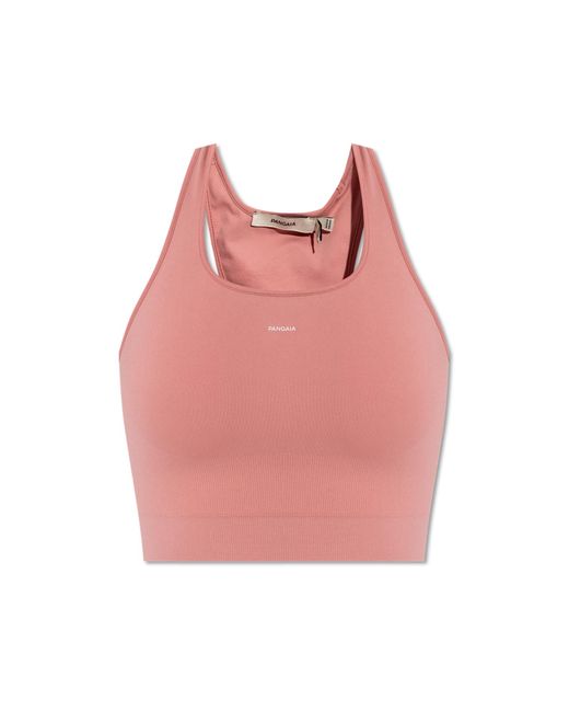 PANGAIA Pink Compression Top With Logo