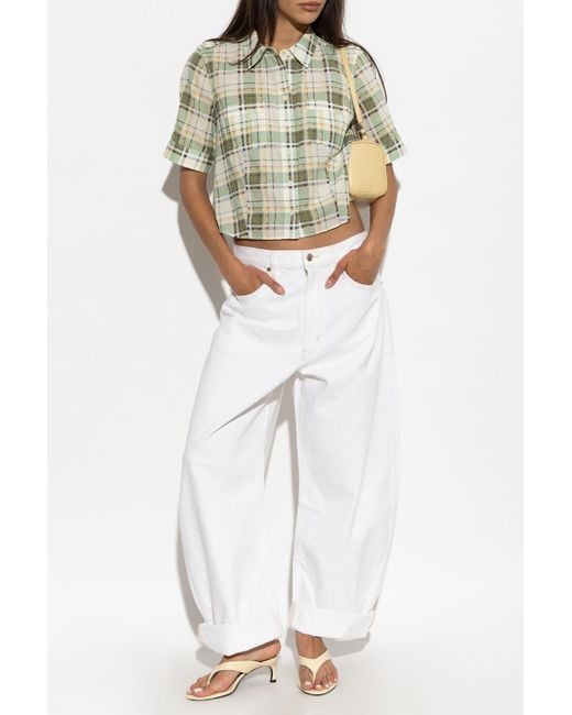 FRAME Green Checked Pattern Shirt
