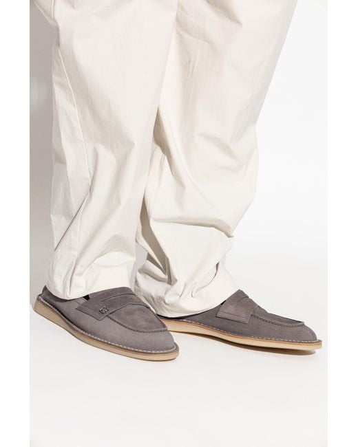 Dolce & Gabbana White Leather Loafers for men