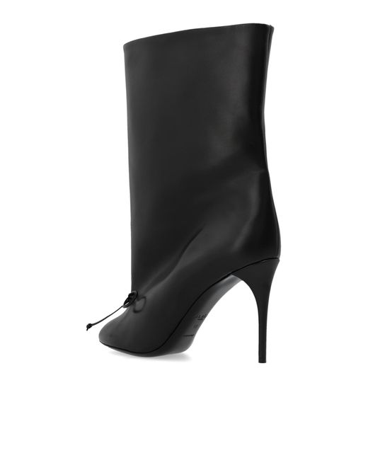 Alaïa Black Leather Ankle Boots