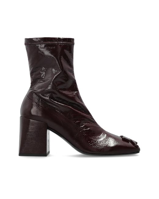 Courreges Brown 'Reedition' Heeled Ankle Boots