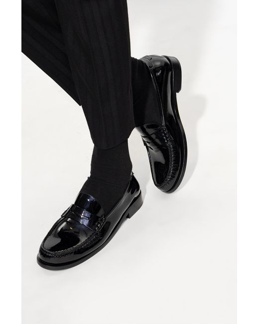 Saint Laurent Leather 'penny' Loafers in Black for Men | Lyst Canada