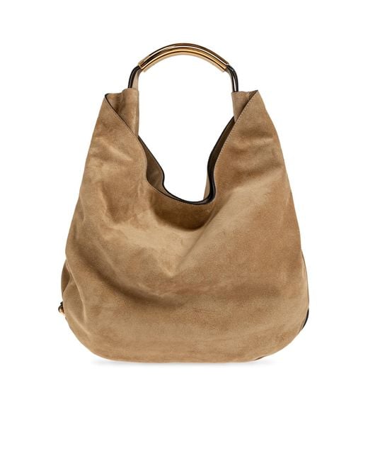 Moschino Natural Suede Bag 'Handle Me'