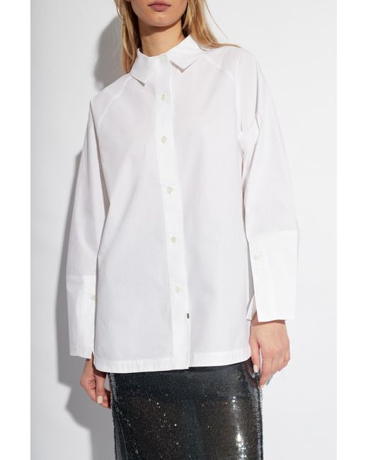 AllSaints White 'evie' Cotton Shirt,