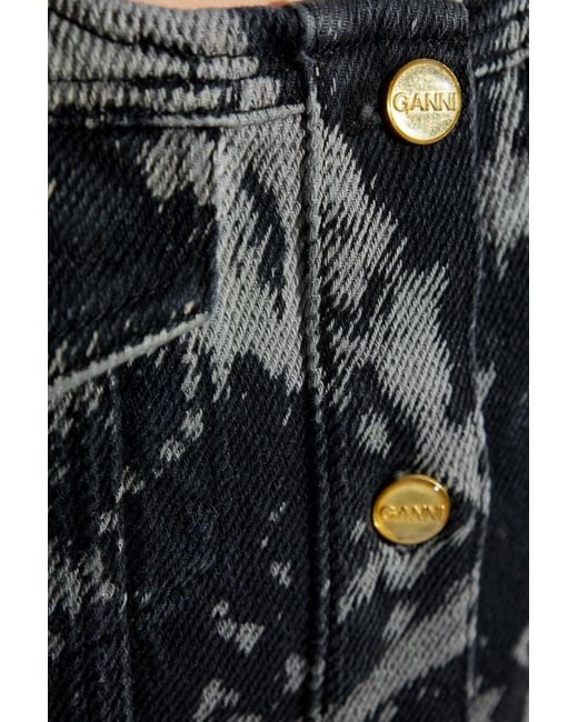 Ganni Black Denim Dress