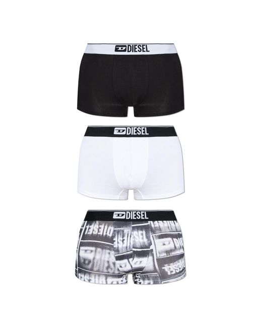 DIESEL Black 3-Pack Of Boxer Shorts 'Damien-D-Box-3Pack' for men