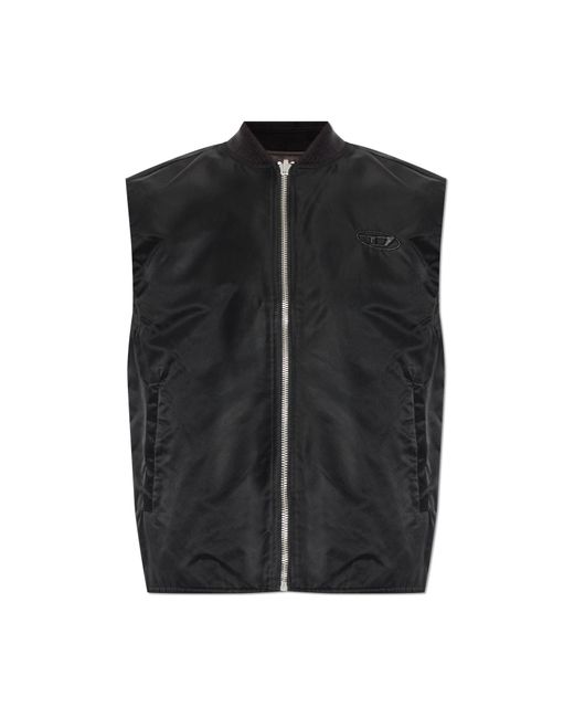 DIESEL Black Vest 'W-Type-D1-Sl' for men