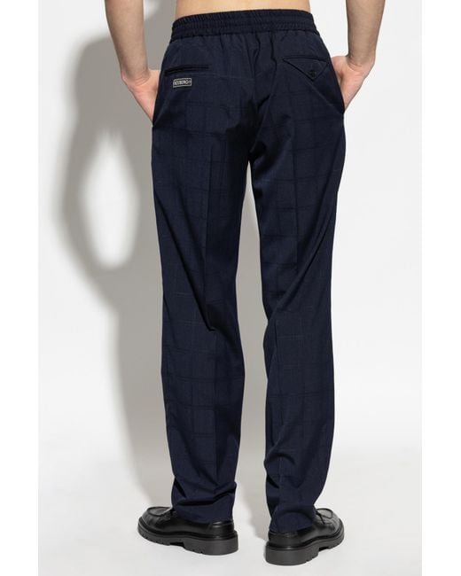 Iceberg Black Plaid Patterned Trousers for men