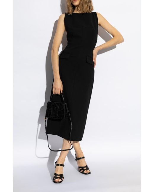 Max Mara Black Double High Heeled Sandals