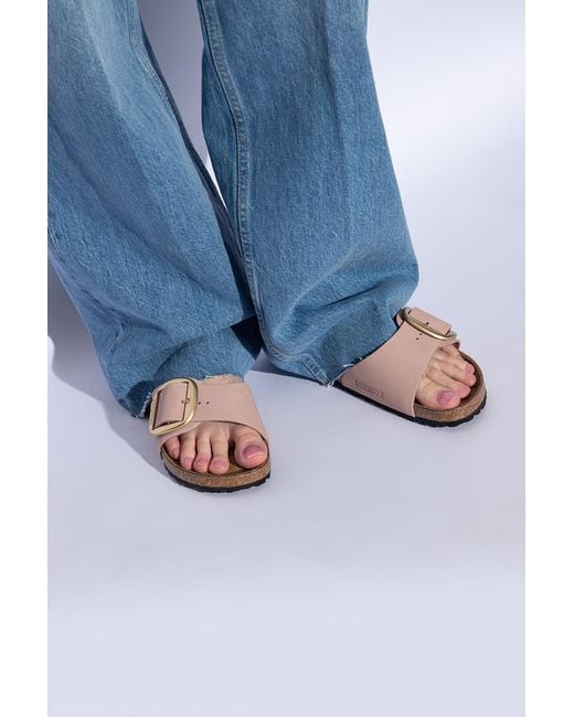 Birkenstock Blue 'Madrid Big Buckle' Slides