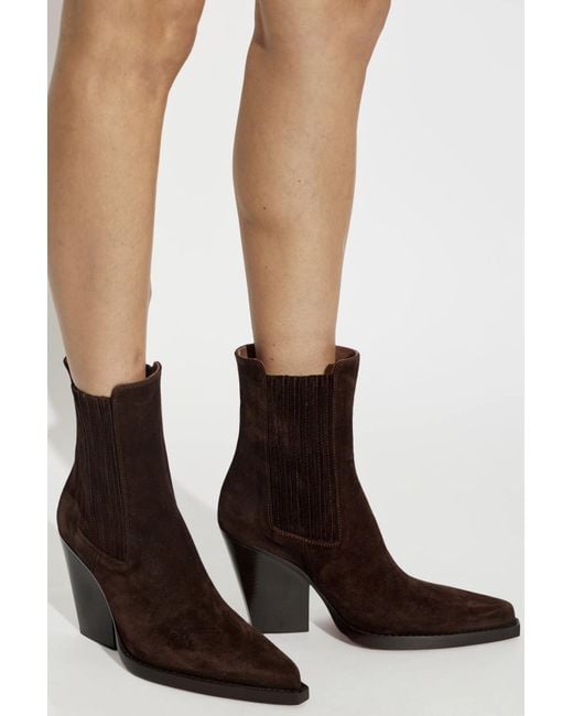 Paris Texas Brown 'Dallas' Heeled Ankle Boots