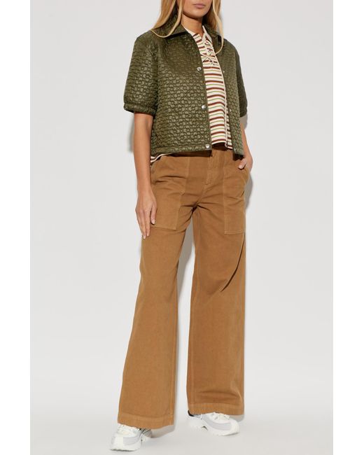 Moncler Green Quilted Shirt