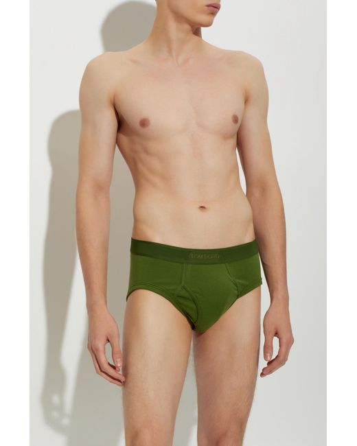 Tom Ford Green Logo Briefs for men
