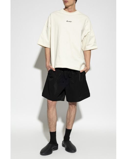 Fear Of God White T-Shirt With Embroidered Logo for men