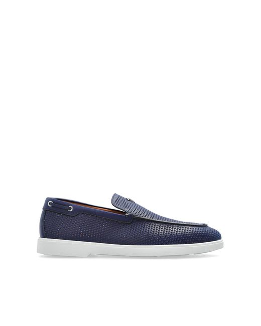 Giuseppe Zanotti Blue Shoes Berth Type Loafers for men