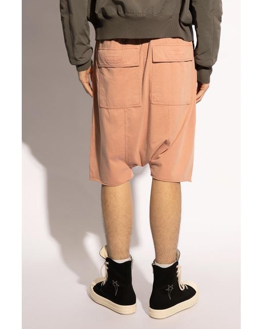 Rick Owens Pink 'drawstring Pods' Shorts, for men
