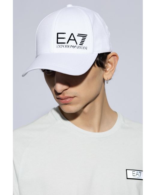 EA7 White Baseball Cap,
