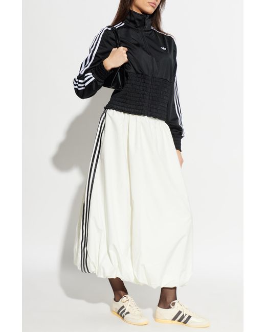 Adidas Originals White Long Skirt With Logo