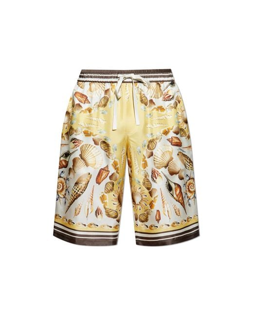 Dolce & Gabbana Natural Silk Shorts for men