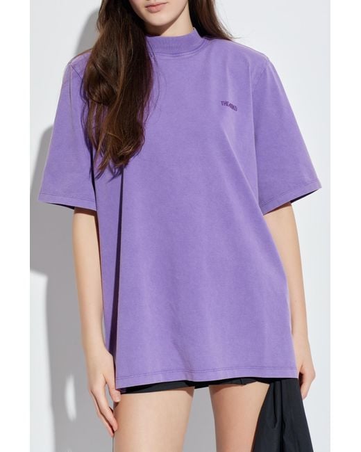 The Attico Black T-Shirt With Logo