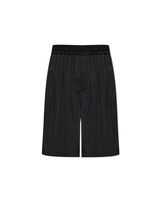 Jil Sander Black Satin Shorts for men