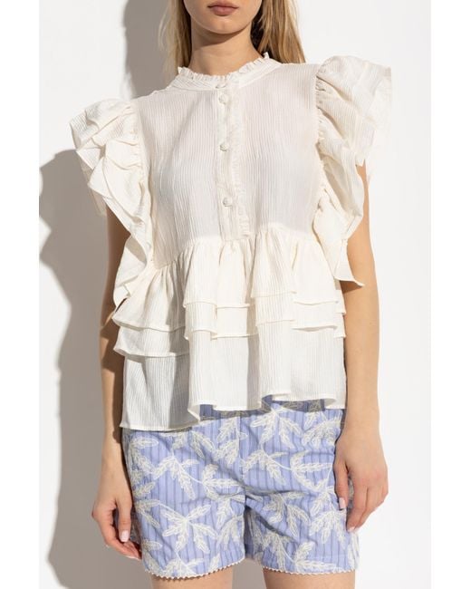 Munthe Natural Peplum Top 'Fulton'