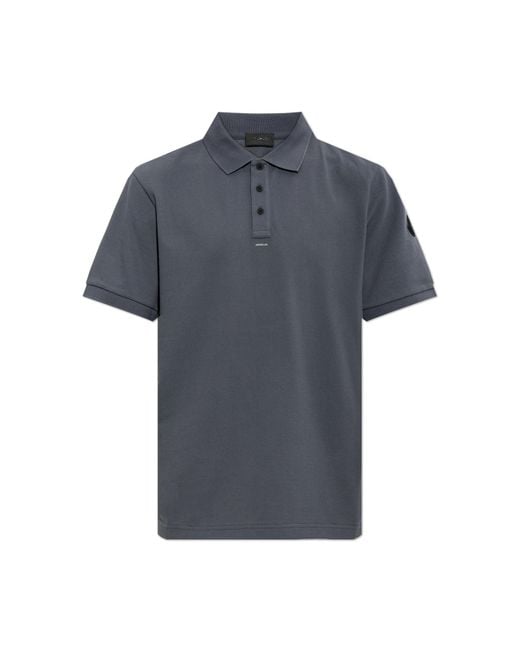 Moncler Blue Polo With Logo for men