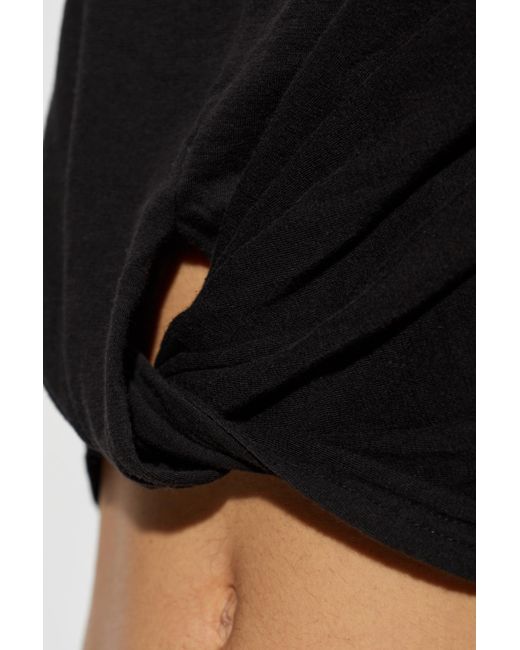 R13 Black Top With Ruching