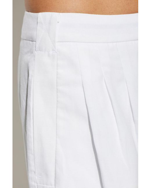 Rag & Bone White Pleated Shorts
