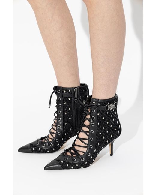 Kurt Geiger Heeled Ankle Boots Mansion Corset In Black Lyst UK kurt-geiger-heeled-ankle-boots-mansion-corset-in-black-lyst-uk