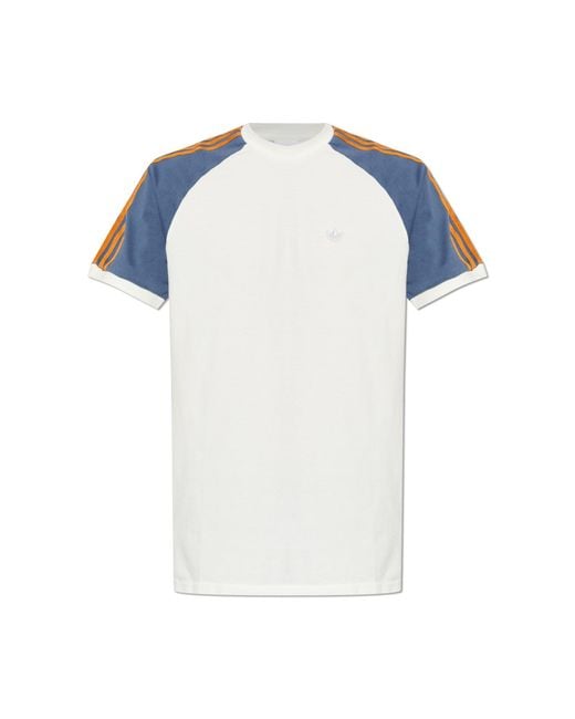 Adidas Originals Blue T-Shirt With Logo for men