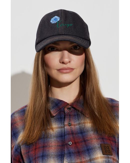 KENZO Black Denim Baseball Cap