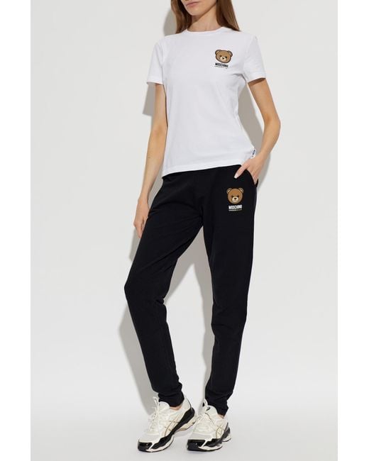 Moschino White T-Shirt From The "Active" Line