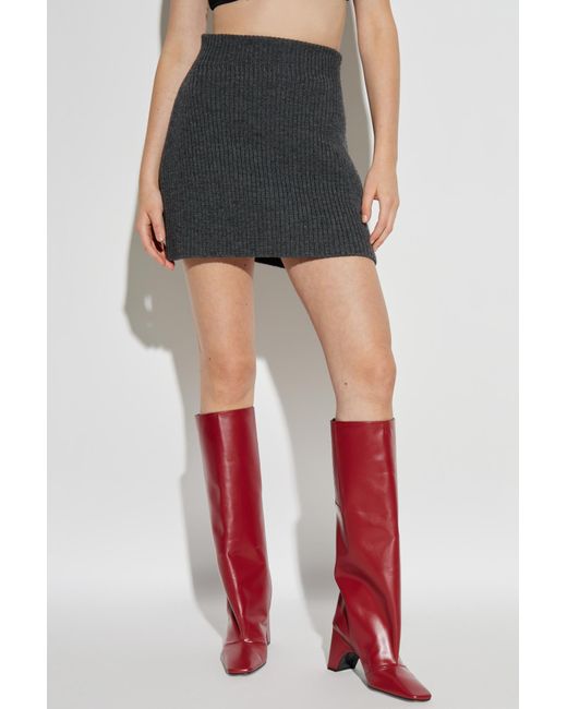 Givenchy Red Wool Skirt