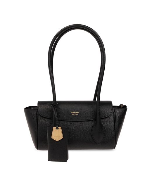 Ferragamo Black ‘Firenze Small’ Shoulder Bag