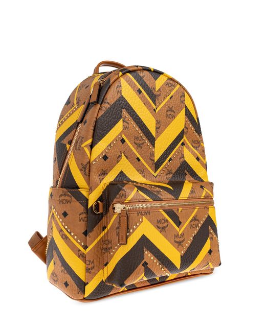 MCM Blue Backpack With Decorative Studs for men