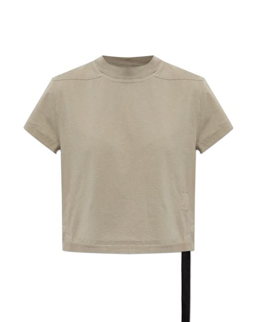 Rick Owens Natural T-Shirt With A Decorative Stripe
