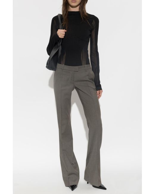 The Attico Gray Creased Trousers