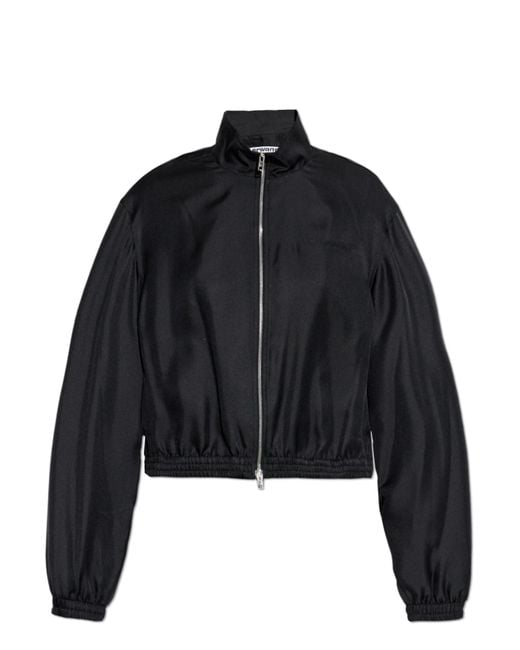 Alexander Wang Black Silk Jacket With Logo