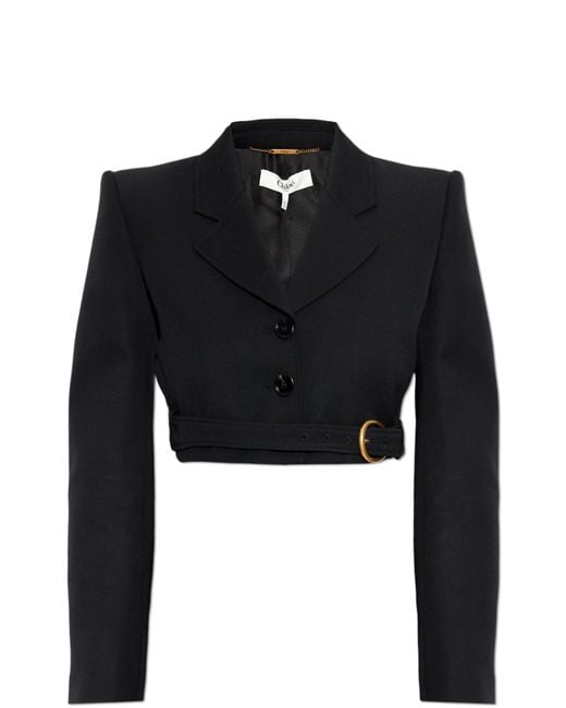 Chloé Black Short Wool Blazer