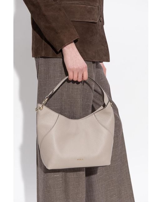 Furla White Shoulder Bag "Lara S"