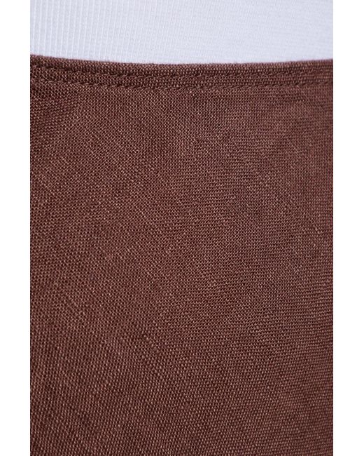 Samsøe & Samsøe Brown Linen Skirt 'Saagneta'