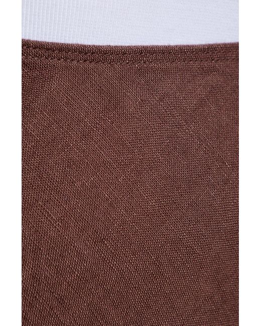 Samsøe & Samsøe Brown Linen Skirt 'Saagneta'