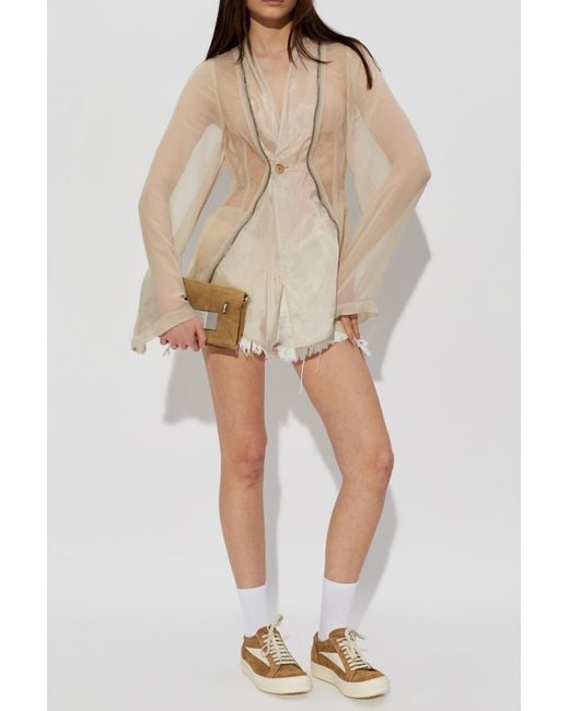 Rick Owens Natural Transparent Jacket 'Stag'