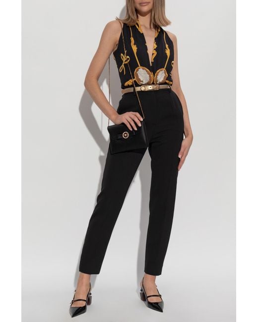 Versace Black Patterned Bodysuit