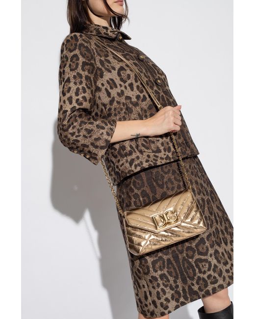 Dolce & Gabbana Natural 'Lop' Quilted Shoulder Bag