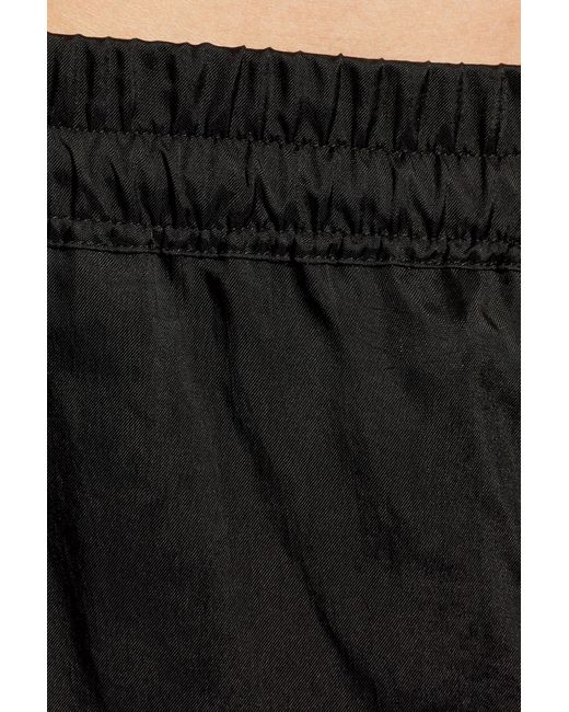 Saint Laurent Black Satin Trousers, for men