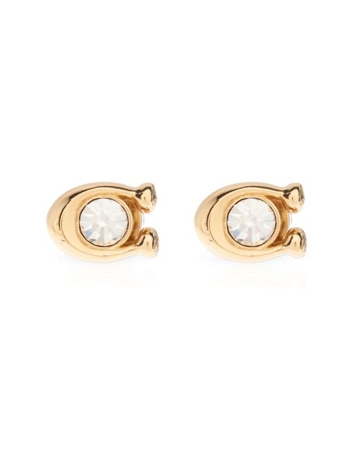 COACH Metallic Brass Earrings