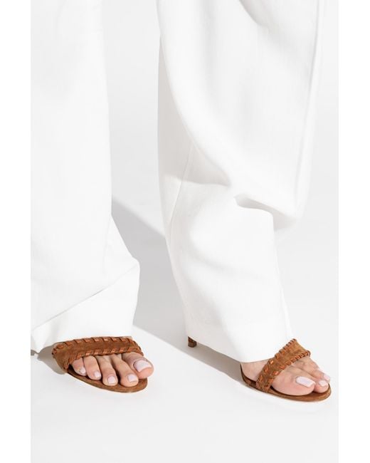 Gianvito Rossi Brown Suede Heeled Sandals