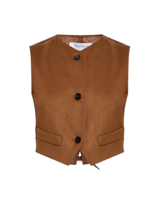 Max Mara White Edda Vest
